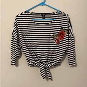 Striped halfsleeved blouse